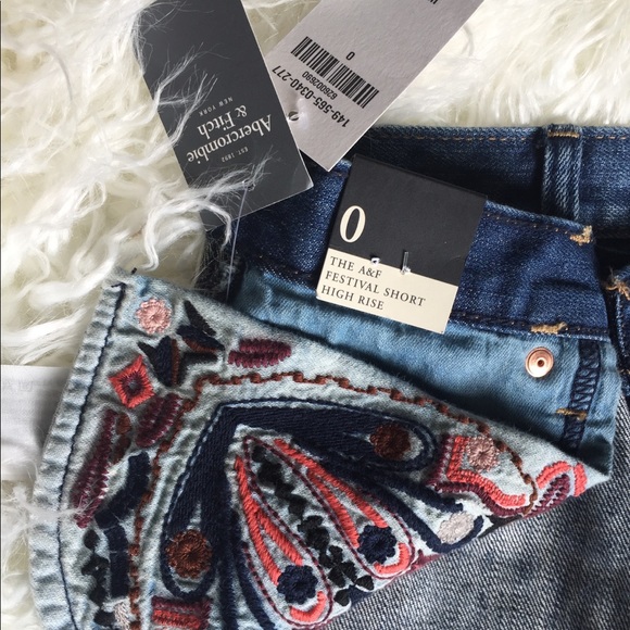 NWT Abercrombie & Fitch Festival Short High sz 0 - Picture 7 of 7